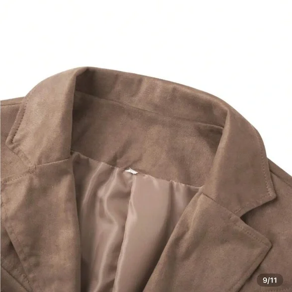 Fringe faux Suede Tan Jacket - Picture 5 of 6